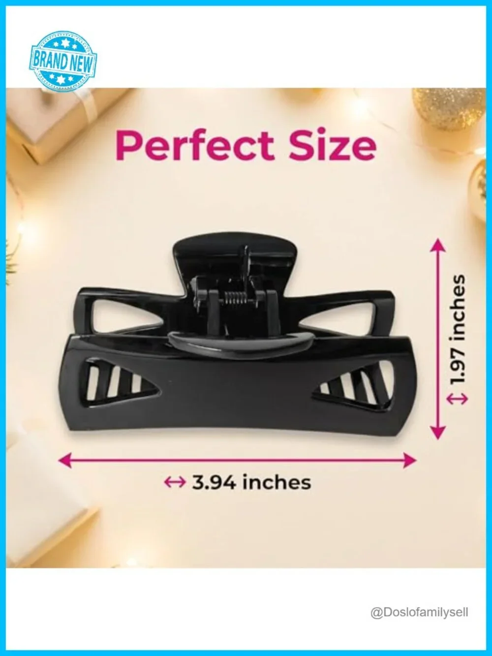 Acetate Hair Claw Clip, Strong Hold Non-Slip for Thick Hair, Durable Hair